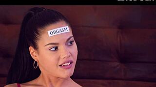 Spanish pornstar seduces hungarian beauty in passionate girl kiss