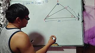 my heart races seeing nerd student with brown eyes seduce asian teacher in bedroom
