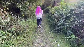 he drags teen into forest spanks her roughly fucks pussy cums in mouth she squirts