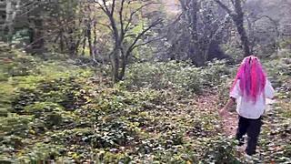 he drags teen into forest spanks her roughly fucks pussy cums in mouth she squirts