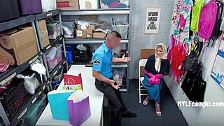 Married Bride Caught and Fucked Hard by Mall Cop in Back Office