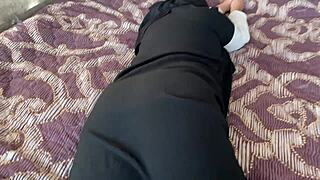 Syrian Hijab Girl Pounds Pussy Hard in Intense Interracial Creampie Sex