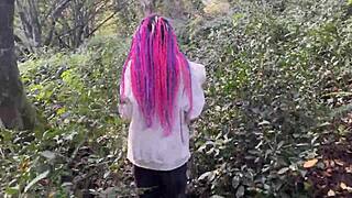 he drags teen into forest spanks her roughly fucks pussy cums in mouth she squirts