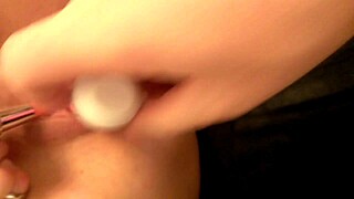 Stepmommy guides his strokes in homemade masturbation session with toys