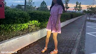 14 hour road trip pee stops clothes ripped wet pussy public