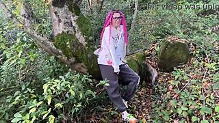 he drags teen into forest spanks her roughly fucks pussy cums in mouth she squirts
