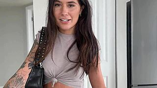 Sneaky PETITE TEEN Charlette Mae Creampies PUBLIC with OLD Friend