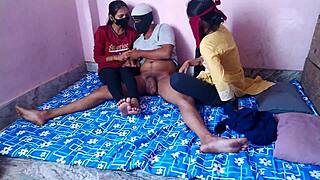 Desi Threesome FFM Friend Fucks Big Ass Girlfriend Hindi