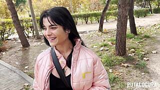 putalocura's tattooed spanish mature nadja with fake tits and brown eyes swallows torbe's cum after wild bedroom pillada fuck.