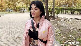 putalocura's tattooed spanish mature nadja with fake tits and brown eyes swallows torbe's cum after wild bedroom pillada fuck.
