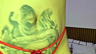 Latina brunette strips lingerie masturbates shaved pussy in bedroom solo POV