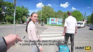 Why can't young lovers leave the city but this pickup girl gets fucked hard?!