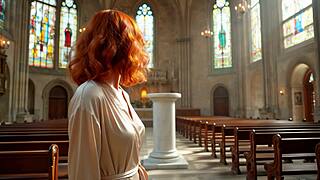 ai ainigma stretches limits in flexible cathedral pose