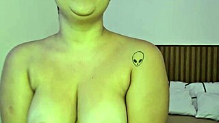 Latina brunette strips lingerie masturbates shaved pussy in bedroom solo POV