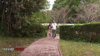 kinky mature japanese milf miu suzuhara blows outdoor then fucks passionately