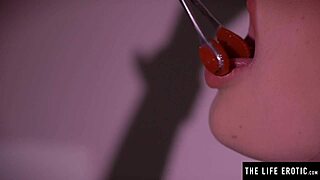 two kinky brunettes bound and licking clits, asses till they squirt orgasms