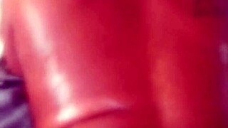 Big Booty Ebony Wife Oiled Ass Massage