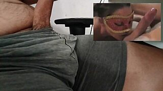 the cuckold hubby strokes his tiny dick dreaming of monster cocks pounding his wife