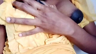 Intense Indian Pregnant Stepmom Shows Off Amazing Big Natural Boobs Solo