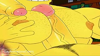 Duffman Oh Yeah pounds ass in wild gay Simpsons hentai!