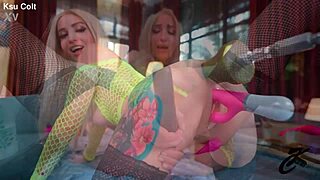 wanna watch this skinny slut squirt from machine dildo fucking her pierced pussy up close?