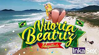 vitoria beatriz huge ass brazilian caught flashing gets stranger anal