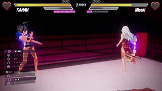 lesbian babes splash in steamy bath game
