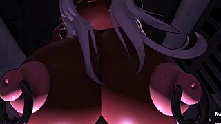 Dominating demon girl forces deepthroat on monster cock in fan request