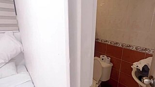 my latina nurse roommate roxy gutierrez rides my cock cowgirl then begs for facial cumshot load
