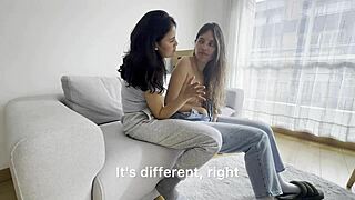 Neighbor's Stepdaughter Grows Up Tempting For Secret Latina Lesbian Lick