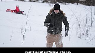 Laura Quest Teases Big Ass Tits Outdoors in Snowy Winter Adventure S02E01