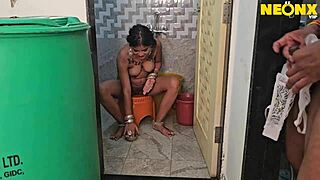 Desi Bhabhi's Juicy Hairy Pussy Licked and Fucked in Nude Bathroom Quickie