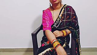 desi indian stepmom takes hard rough fuck from stepson in close-up outdoor