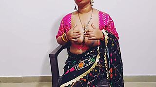 desi indian stepmom takes hard rough fuck from stepson in close-up outdoor
