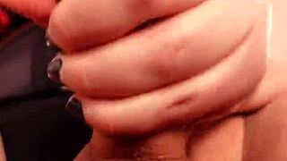 big cock tranny strokes to massive cumshot close up?