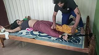 What if your tied hands legs on bed lead to chocolate wife's navel lick and bdsm indulgence?