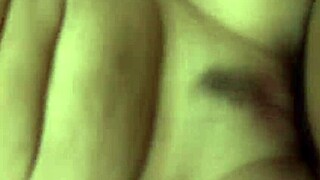 brunette teen milf mommy in fishnets and heels bends over bed sucking big black cock deepthroat style