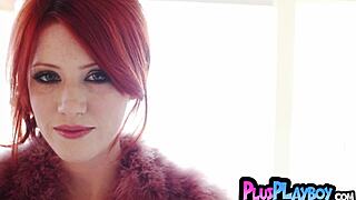 i luv elle alexandra's redhead milf lingerie strip so damn hot