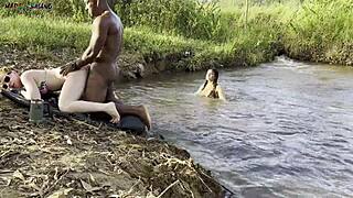 wanna see me force two fat sluts suck bbc then creampie outdoors by river??