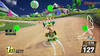 extra thicc brazilian miku rides hard in sonic racing cosplay 🍑🔥