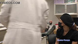 patient jasmine, spread your shaved pussy wide for dr tampa's entrance physical at university?