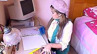 Teen Topanga Fingers Her Shaved Pussy In Hot Solo Masturbation