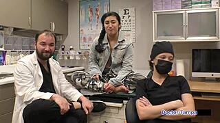 patient jasmine, spread your shaved pussy wide for dr tampa's entrance physical at university?