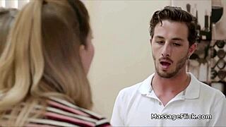 What If Horny Milf And Teen Shared Masseuse's Cock In Wild 3some Blowjob?