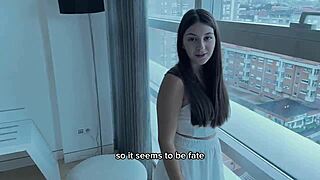 sharing hotel bed with big ass babe turns into morning rough fuck??