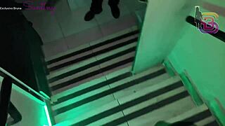 she dragged her slut wife by the collar to get wrecked by every huge cock in public gloryhole gangbang