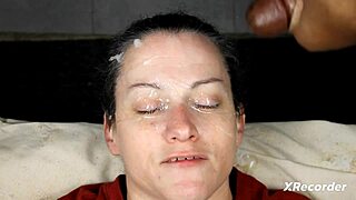 Brunette Amateurs in Eye-Filling Bukkake Blowbang Facial Cumshot Compilation