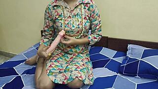 Desi Teen's Dildo Orgasm Shocks Stepbro Into Hard Fuck!
