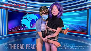 infomercial host tests vibrating toy live on air
