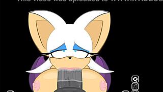 Rouge sneaks in shadows for huge cock suck!!